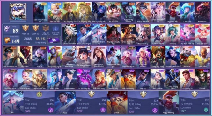 Acc Vip Của SHOPZUYETLD