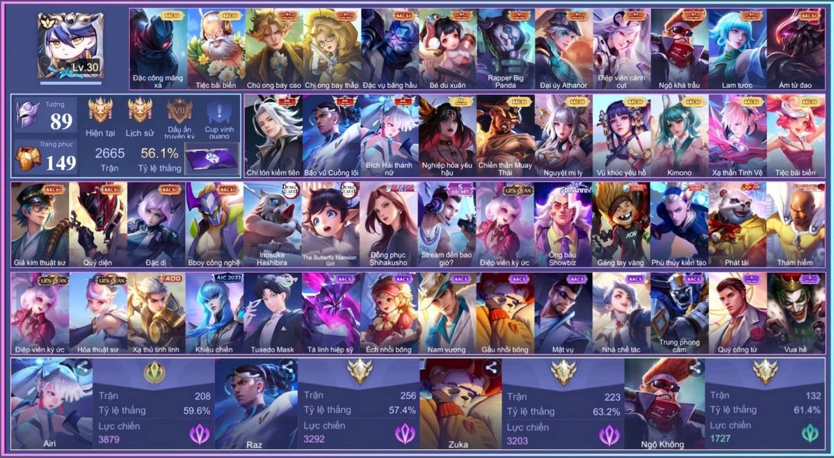Acc Vip Của SHOPZUYETLD