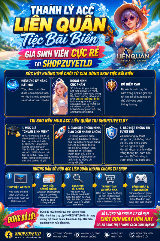 các bước mua acc thanh lý
